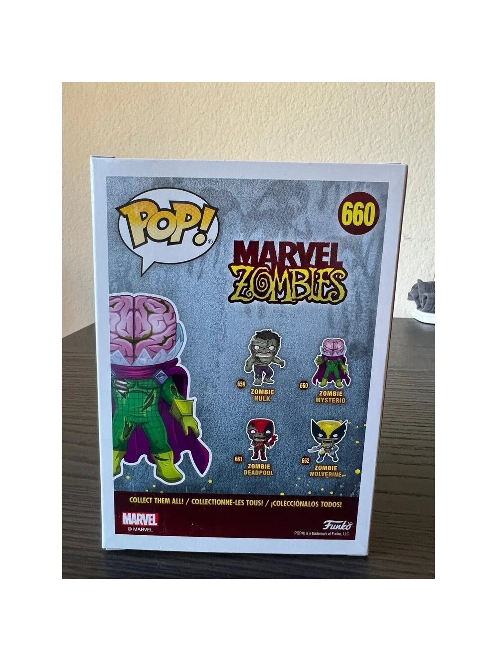 Vaulted EXC GLOW IN DARK Zombie Mysterio Funko Pop Bobblehead #660 Marvel Comics